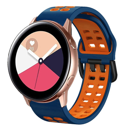 20mm Breathable Two-Color Silicone Watch Band