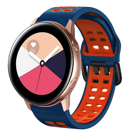 20mm Breathable Two-Color Silicone Watch Band
