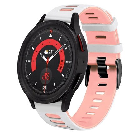 20mm Two-Color Silicone Watch Band, For Samsung Galaxy Watch 5  40mm, For Samsung Galaxy Watch 5  44mm - DealBuddy