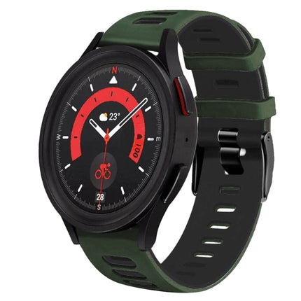 20mm Two-Color Silicone Watch Band, For Samsung Galaxy Watch 5  40mm, For Samsung Galaxy Watch 5  44mm - DealBuddy