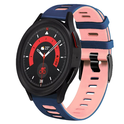 20mm Two-Color Silicone Watch Band, For Samsung Galaxy Watch 5  40mm, For Samsung Galaxy Watch 5  44mm - DealBuddy
