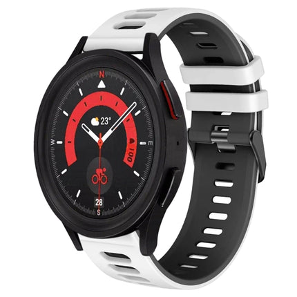 20mm Two-Color Silicone Watch Band, For Samsung Galaxy Watch 5  40mm, For Samsung Galaxy Watch 5  44mm - DealBuddy