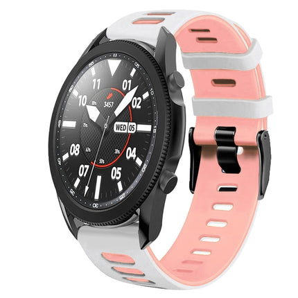 20mm Two-Color Silicone Watch Band, For Samsung Galaxy Watch 5 Pro  45mm, For Samsung Galaxy Watch 4 40mm - DealBuddy