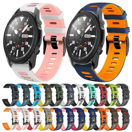 20mm Two-Color Silicone Watch Band, For Samsung Galaxy Watch 5 Pro  45mm, For Samsung Galaxy Watch 4 40mm - DealBuddy