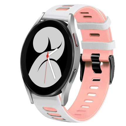 20mm Two-Color Silicone Watch Band, For Samsung Galaxy Watch 5 Pro  45mm, For Samsung Galaxy Watch 4 40mm - DealBuddy