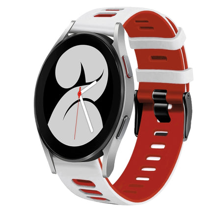 20mm Two-Color Silicone Watch Band, For Samsung Galaxy Watch 5 Pro  45mm, For Samsung Galaxy Watch 4 40mm - DealBuddy
