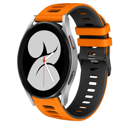 20mm Two-Color Silicone Watch Band, For Samsung Galaxy Watch 5 Pro  45mm, For Samsung Galaxy Watch 4 40mm - DealBuddy