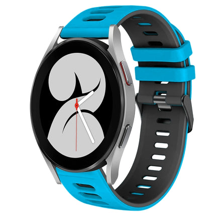 20mm Two-Color Silicone Watch Band, For Samsung Galaxy Watch 5 Pro  45mm, For Samsung Galaxy Watch 4 40mm - DealBuddy