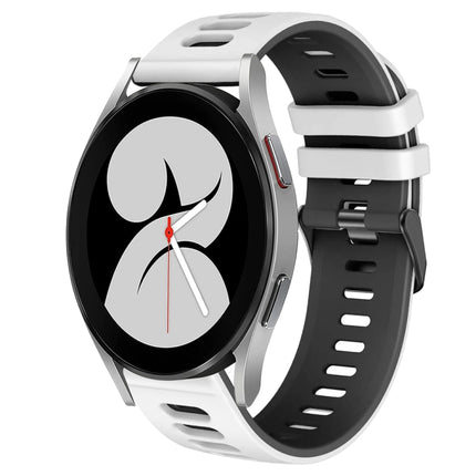 20mm Two-Color Silicone Watch Band, For Samsung Galaxy Watch 5 Pro  45mm, For Samsung Galaxy Watch 4 40mm - DealBuddy