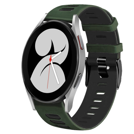 20mm Two-Color Silicone Watch Band, For Samsung Galaxy Watch 5 Pro  45mm, For Samsung Galaxy Watch 4 40mm - DealBuddy