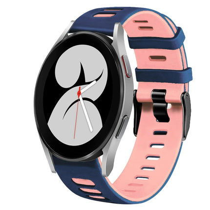 20mm Two-Color Silicone Watch Band, For Samsung Galaxy Watch 5 Pro  45mm, For Samsung Galaxy Watch 4 40mm - DealBuddy