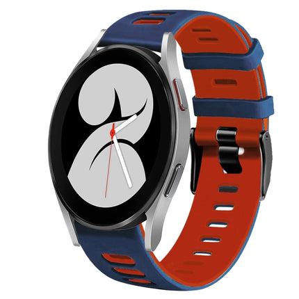 20mm Two-Color Silicone Watch Band, For Samsung Galaxy Watch 5 Pro  45mm, For Samsung Galaxy Watch 4 40mm - DealBuddy