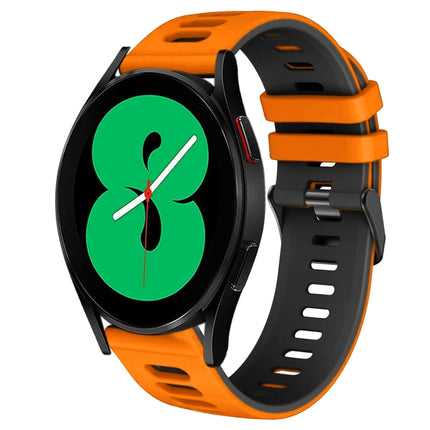 20mm Two-Color Silicone Watch Band, For Samsung Galaxy Watch 4 44mm, For Samsung Galaxy Watch 4 Classic 46mm - DealBuddy