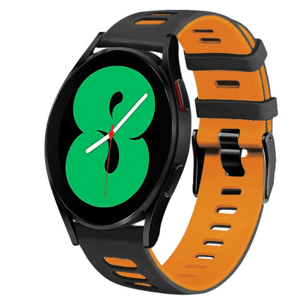 20mm Two-Color Silicone Watch Band, For Samsung Galaxy Watch 4 44mm, For Samsung Galaxy Watch 4 Classic 46mm - DealBuddy
