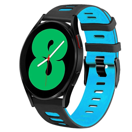 20mm Two-Color Silicone Watch Band, For Samsung Galaxy Watch 4 44mm, For Samsung Galaxy Watch 4 Classic 46mm - DealBuddy