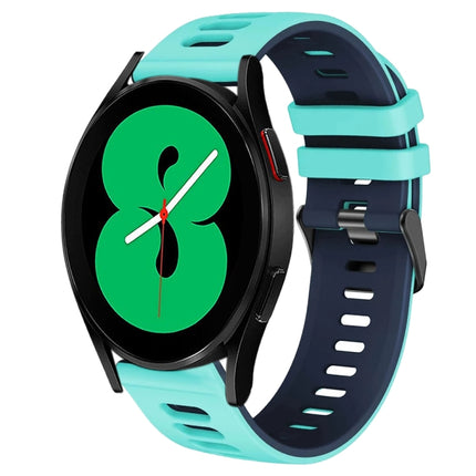20mm Two-Color Silicone Watch Band, For Samsung Galaxy Watch 4 44mm, For Samsung Galaxy Watch 4 Classic 46mm - DealBuddy