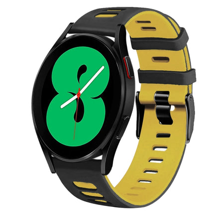 20mm Two-Color Silicone Watch Band, For Samsung Galaxy Watch 4 44mm, For Samsung Galaxy Watch 4 Classic 46mm - DealBuddy