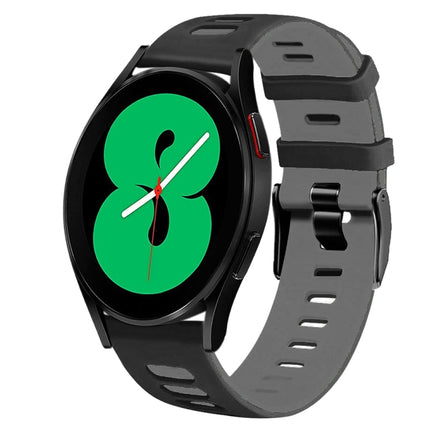 20mm Two-Color Silicone Watch Band, For Samsung Galaxy Watch 4 44mm, For Samsung Galaxy Watch 4 Classic 46mm - DealBuddy