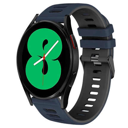 20mm Two-Color Silicone Watch Band, For Samsung Galaxy Watch 4 44mm, For Samsung Galaxy Watch 4 Classic 46mm - DealBuddy