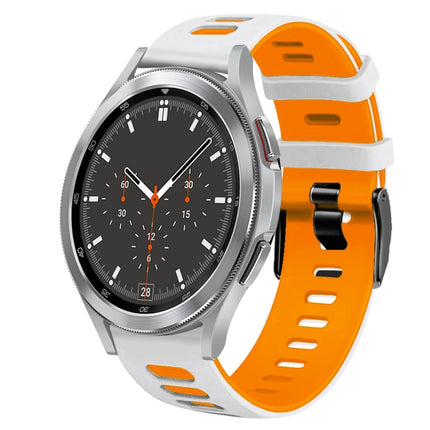 20mm Two-Color Silicone Watch Band, For Samsung Galaxy Watch 4 44mm, For Samsung Galaxy Watch 4 Classic 46mm - DealBuddy