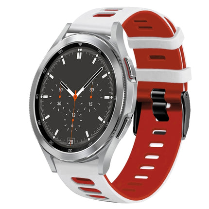20mm Two-Color Silicone Watch Band, For Samsung Galaxy Watch 4 44mm, For Samsung Galaxy Watch 4 Classic 46mm - DealBuddy