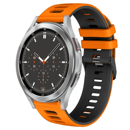 20mm Two-Color Silicone Watch Band, For Samsung Galaxy Watch 4 44mm, For Samsung Galaxy Watch 4 Classic 46mm - DealBuddy
