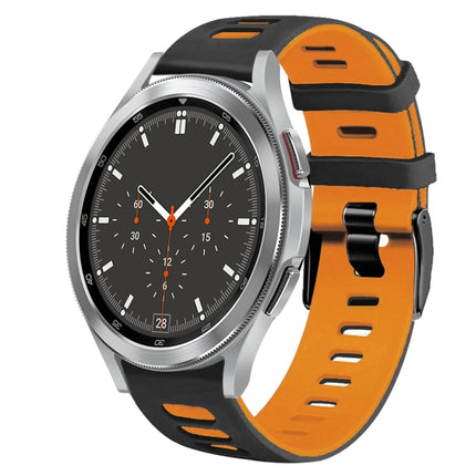 20mm Two-Color Silicone Watch Band, For Samsung Galaxy Watch 4 44mm, For Samsung Galaxy Watch 4 Classic 46mm - DealBuddy