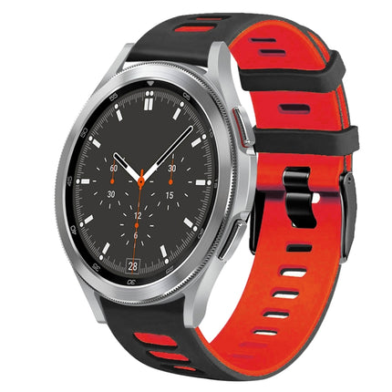 20mm Two-Color Silicone Watch Band, For Samsung Galaxy Watch 4 44mm, For Samsung Galaxy Watch 4 Classic 46mm - DealBuddy