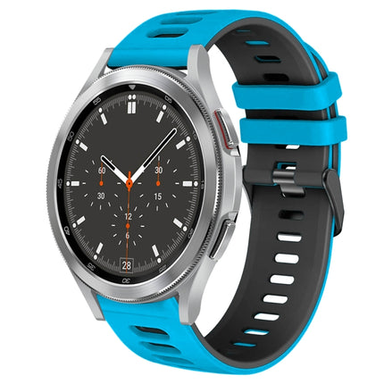 20mm Two-Color Silicone Watch Band, For Samsung Galaxy Watch 4 44mm, For Samsung Galaxy Watch 4 Classic 46mm - DealBuddy