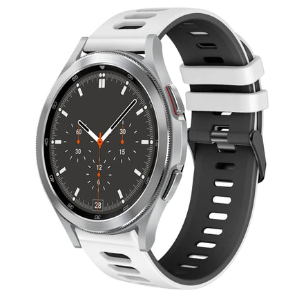 20mm Two-Color Silicone Watch Band, For Samsung Galaxy Watch 4 44mm, For Samsung Galaxy Watch 4 Classic 46mm - DealBuddy