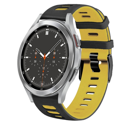 20mm Two-Color Silicone Watch Band, For Samsung Galaxy Watch 4 44mm, For Samsung Galaxy Watch 4 Classic 46mm - DealBuddy