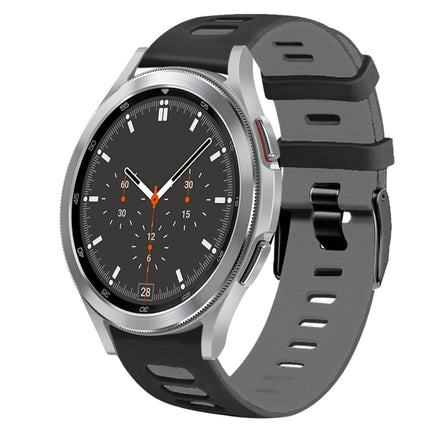 20mm Two-Color Silicone Watch Band, For Samsung Galaxy Watch 4 44mm, For Samsung Galaxy Watch 4 Classic 46mm - DealBuddy