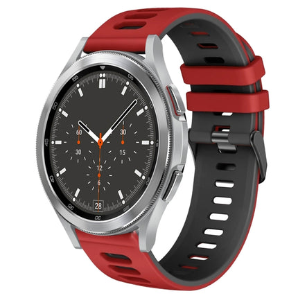 20mm Two-Color Silicone Watch Band, For Samsung Galaxy Watch 4 44mm, For Samsung Galaxy Watch 4 Classic 46mm - DealBuddy