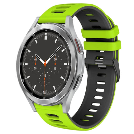 20mm Two-Color Silicone Watch Band, For Samsung Galaxy Watch 4 44mm, For Samsung Galaxy Watch 4 Classic 46mm - DealBuddy
