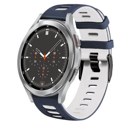 20mm Two-Color Silicone Watch Band, For Samsung Galaxy Watch 4 44mm, For Samsung Galaxy Watch 4 Classic 46mm - DealBuddy