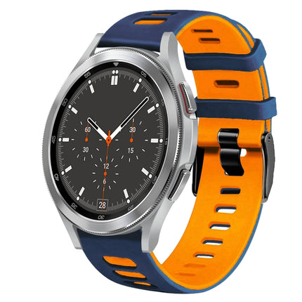 20mm Two-Color Silicone Watch Band, For Samsung Galaxy Watch 4 44mm, For Samsung Galaxy Watch 4 Classic 46mm - DealBuddy