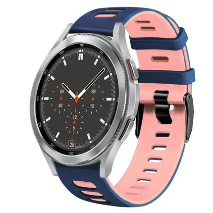 20mm Two-Color Silicone Watch Band, For Samsung Galaxy Watch 4 44mm, For Samsung Galaxy Watch 4 Classic 46mm - DealBuddy