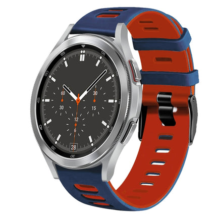 20mm Two-Color Silicone Watch Band, For Samsung Galaxy Watch 4 44mm, For Samsung Galaxy Watch 4 Classic 46mm - DealBuddy