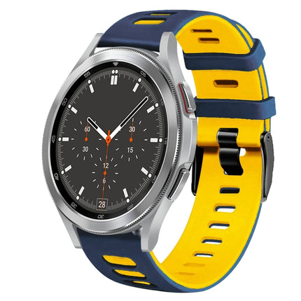 20mm Two-Color Silicone Watch Band, For Samsung Galaxy Watch 4 44mm, For Samsung Galaxy Watch 4 Classic 46mm - DealBuddy