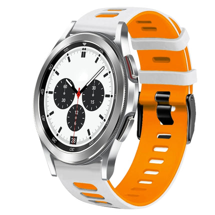 20mm Two-Color Silicone Watch Band, For Samsung Galaxy Watch 4 Classic 42mm, For Samsung Galaxy Watch Active 2 - DealBuddy