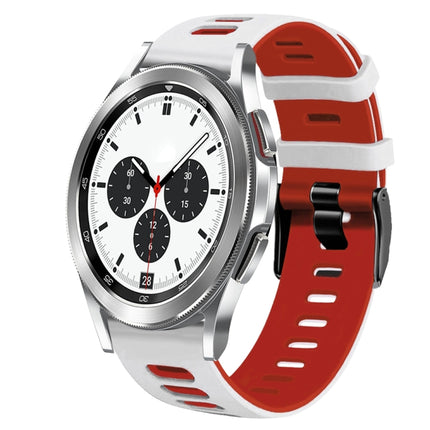 20mm Two-Color Silicone Watch Band, For Samsung Galaxy Watch 4 Classic 42mm, For Samsung Galaxy Watch Active 2 - DealBuddy