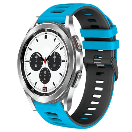20mm Two-Color Silicone Watch Band, For Samsung Galaxy Watch 4 Classic 42mm, For Samsung Galaxy Watch Active 2 - DealBuddy