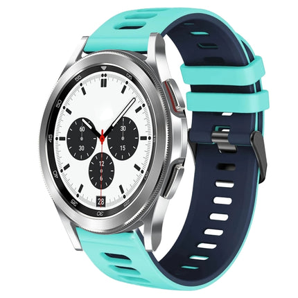 20mm Two-Color Silicone Watch Band, For Samsung Galaxy Watch 4 Classic 42mm, For Samsung Galaxy Watch Active 2 - DealBuddy