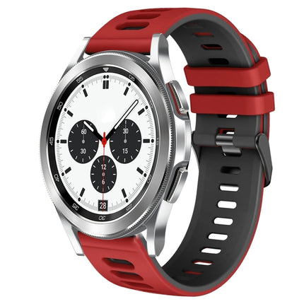 20mm Two-Color Silicone Watch Band, For Samsung Galaxy Watch 4 Classic 42mm, For Samsung Galaxy Watch Active 2 - DealBuddy