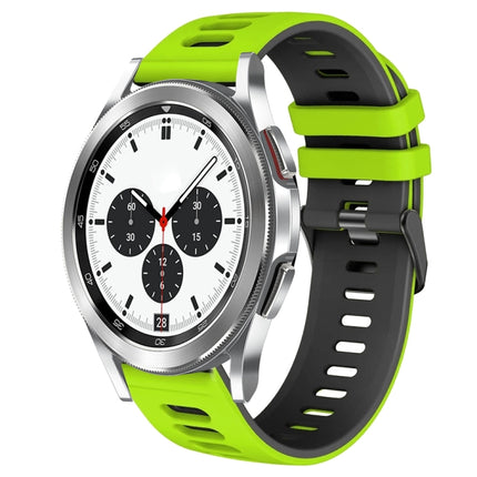 20mm Two-Color Silicone Watch Band, For Samsung Galaxy Watch 4 Classic 42mm, For Samsung Galaxy Watch Active 2 - DealBuddy