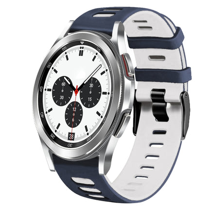 20mm Two-Color Silicone Watch Band, For Samsung Galaxy Watch 4 Classic 42mm, For Samsung Galaxy Watch Active 2 - DealBuddy