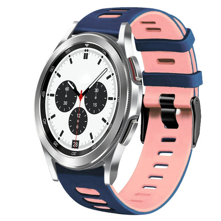 20mm Two-Color Silicone Watch Band, For Samsung Galaxy Watch 4 Classic 42mm, For Samsung Galaxy Watch Active 2 - DealBuddy