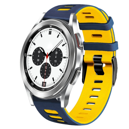 20mm Two-Color Silicone Watch Band, For Samsung Galaxy Watch 4 Classic 42mm, For Samsung Galaxy Watch Active 2 - DealBuddy