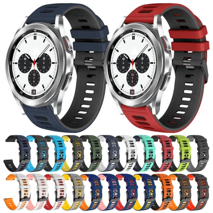 20mm Two-Color Silicone Watch Band, For Samsung Galaxy Watch 4 Classic 42mm, For Samsung Galaxy Watch Active 2 - DealBuddy