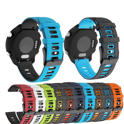 20mm Two-Color Silicone Watch Band, For Samsung Galaxy Watch 4 Classic 42mm, For Samsung Galaxy Watch Active 2 - DealBuddy